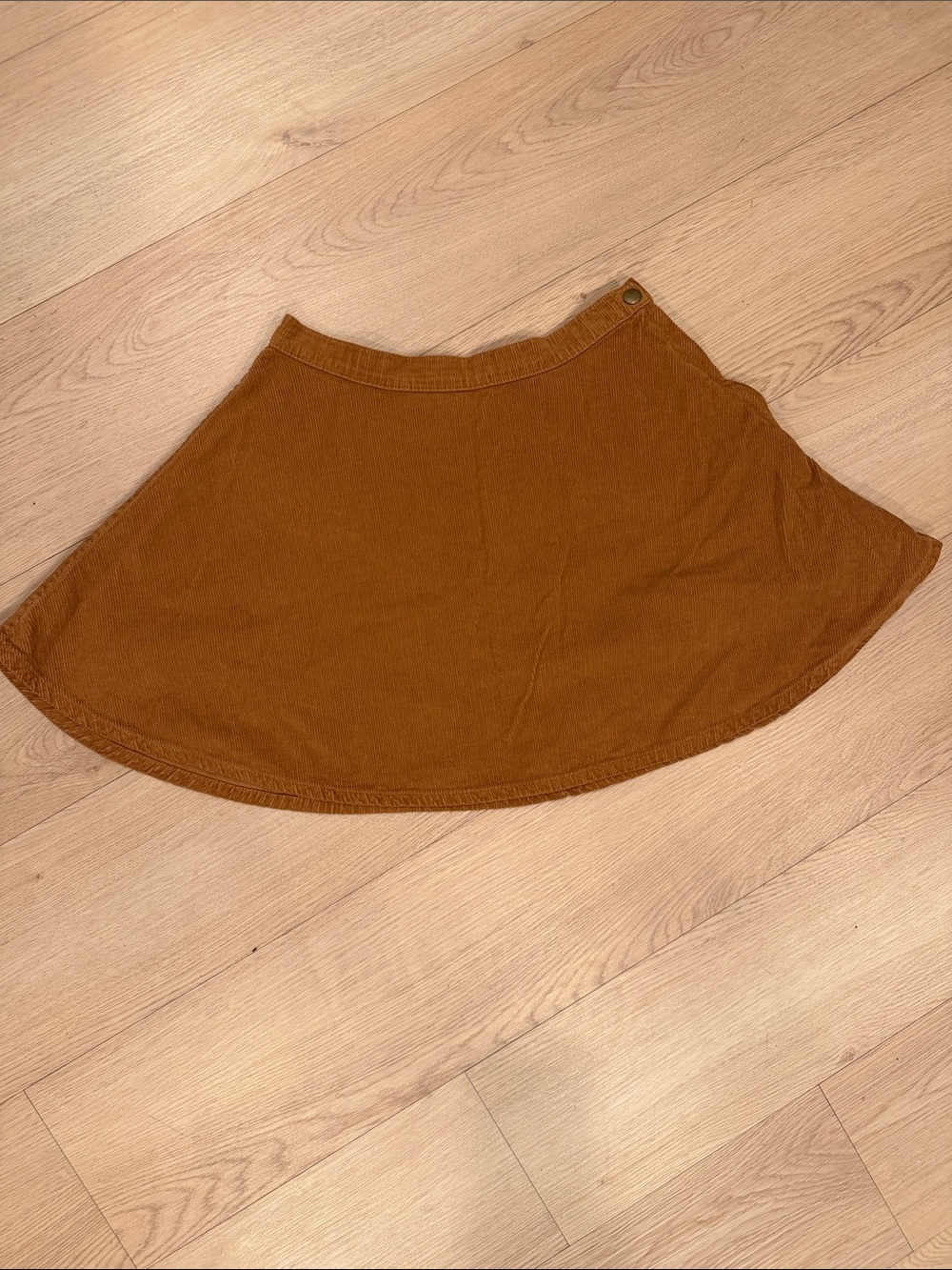 American Apparel A-Line Corduroy Skirt in Burnt Orange